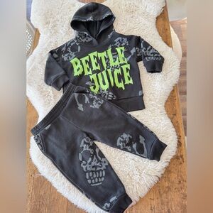 Beetle Juice Sweat Hoodie and Pants Set 18mos